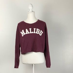 Burgundy MALIBU long sleeve tee